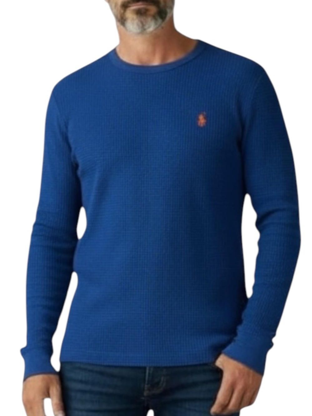 POLO RALPH LAUREN Long Sleeve Waffle Base Layer Shirt Size Med -- CLOSET STAPLE!